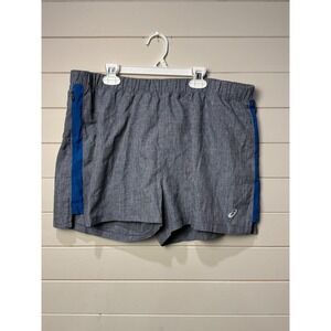 ASICS Blue Gray Running Shorts Men's XL Athletic Lined Performance Shorts